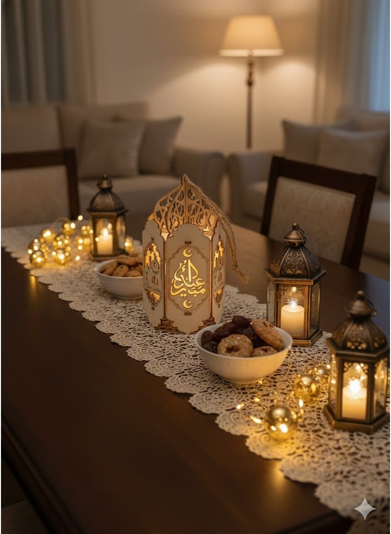 سي او أرماء طقم فانوس رمضان  خشبي