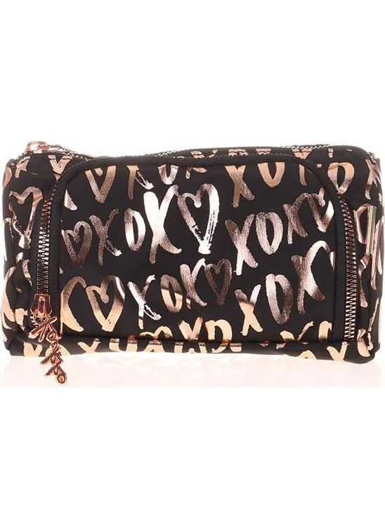 KAUKKO Brocade Plump Xoxo - Black Pencil Bag K2521