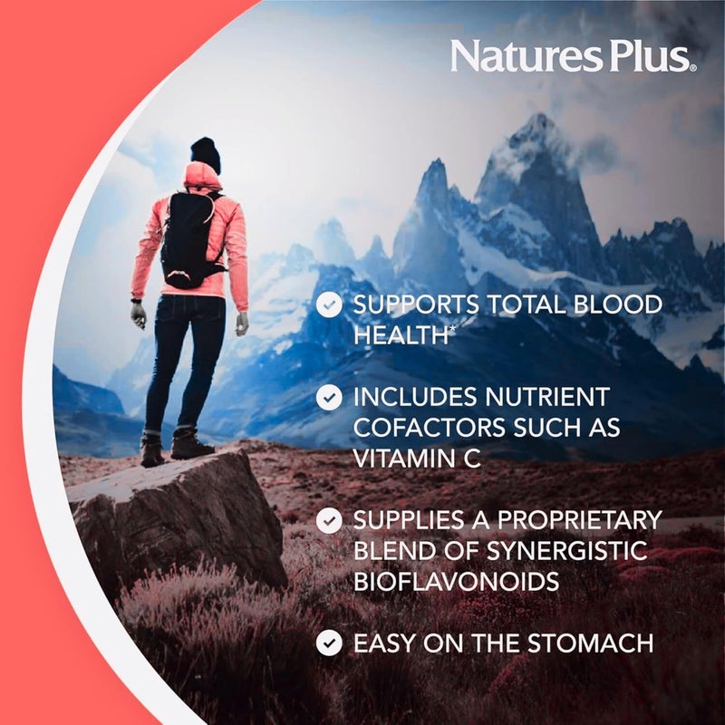 NaturesPlus HemaPlex Iron  60 FastActing Capsules  85 mg Chelated Iron  Total Blood Health  With Vitamin C  Bioflavonoids  Vegan Gluten Free  30 Servings - Image 4