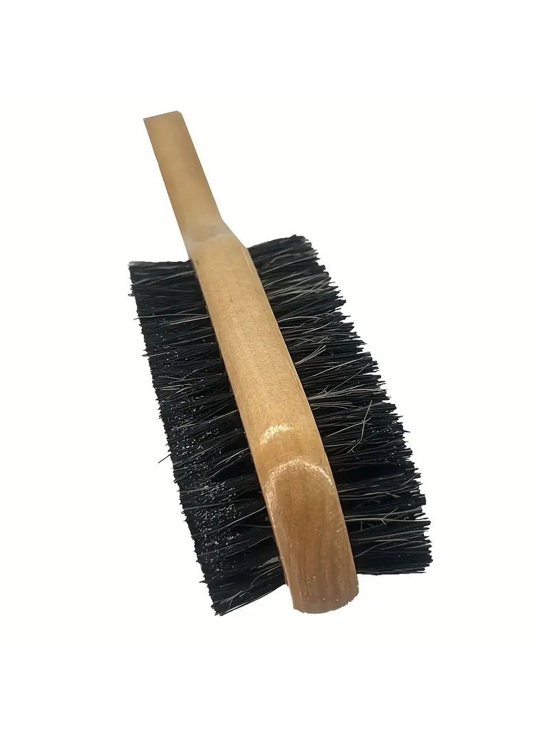 ORiTi Beard Brush Male Bristle Brush, Wooden Handle Beard Styling Tool For Salon Home Father Boyfriend, Anti-Static - Image 4