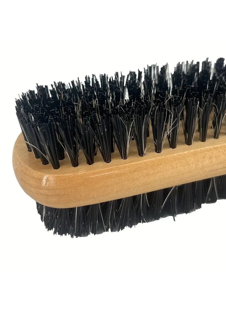 ORiTi Beard Brush Male Bristle Brush, Wooden Handle Beard Styling Tool For Salon Home Father Boyfriend, Anti-Static - Image 2