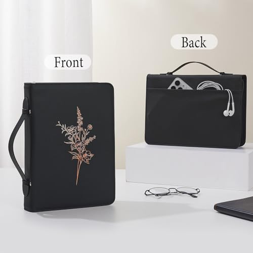 ICOSY Bible Cover Case for Women and Men, PU Leather Bible Bag Bible Study Supplies Accessories with Detachable Wrist Strap - Image 3