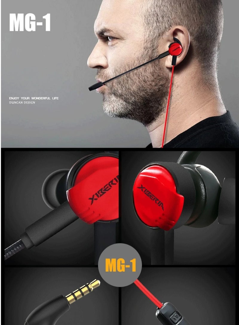 Xiberia MG-1 Wired Gaming Headset Stereo Bass Gaming Headphones with Detachable Noise Cancelling 4D Vibration 7.1 Surround Stereo Sound Light with External Sound Card Volume Control and Mic - Image 4