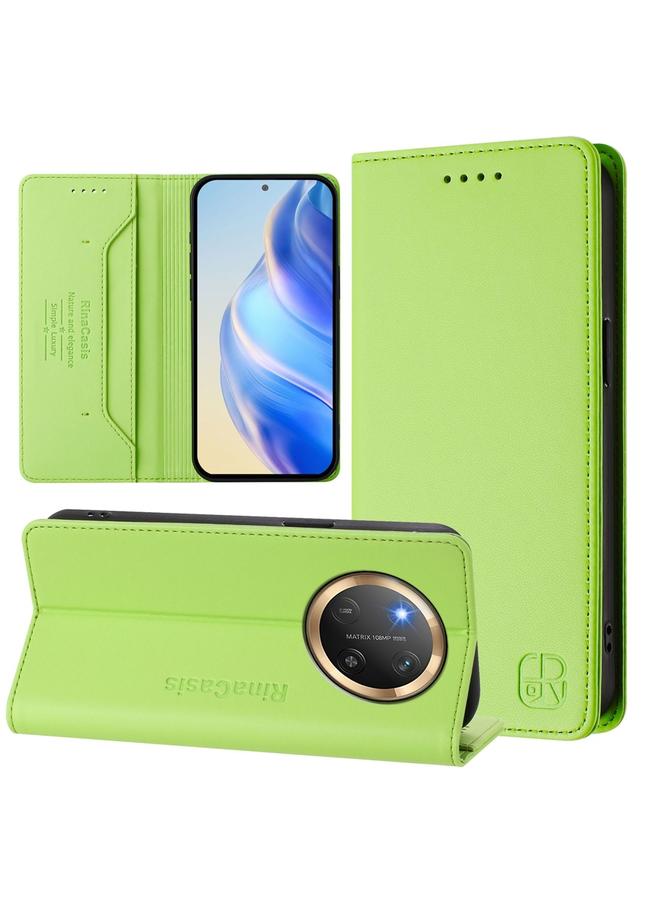 زبون جراب هاتف Honor X9c Global RC01 المصنوع من الجلد ثنائي الطي مع خاصية الشفط المغناطيسي بتقنية RFID - Image 1