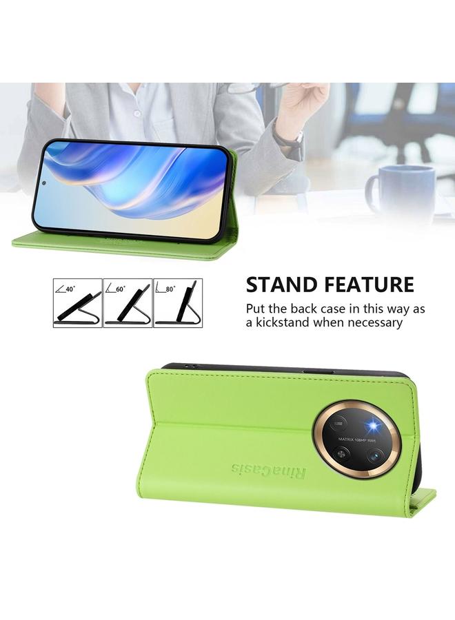 زبون جراب هاتف Honor X9c Global RC01 المصنوع من الجلد ثنائي الطي مع خاصية الشفط المغناطيسي بتقنية RFID - Image 4