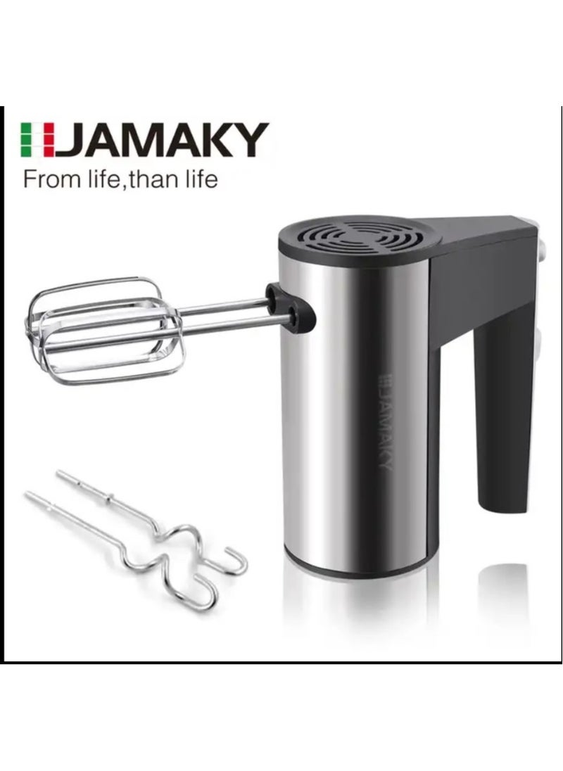 JAMAKY Italy - Jamaki Electric Egg Beater, Stainless Steel, 500 Watt, 5 Speeds, JMK6006 - Image 1