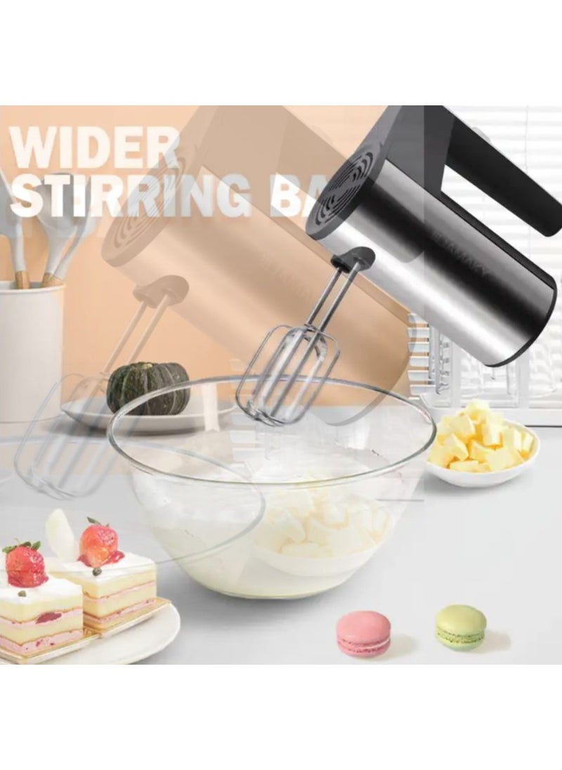 JAMAKY Italy - Jamaki Electric Egg Beater, Stainless Steel, 500 Watt, 5 Speeds, JMK6006 - Image 1