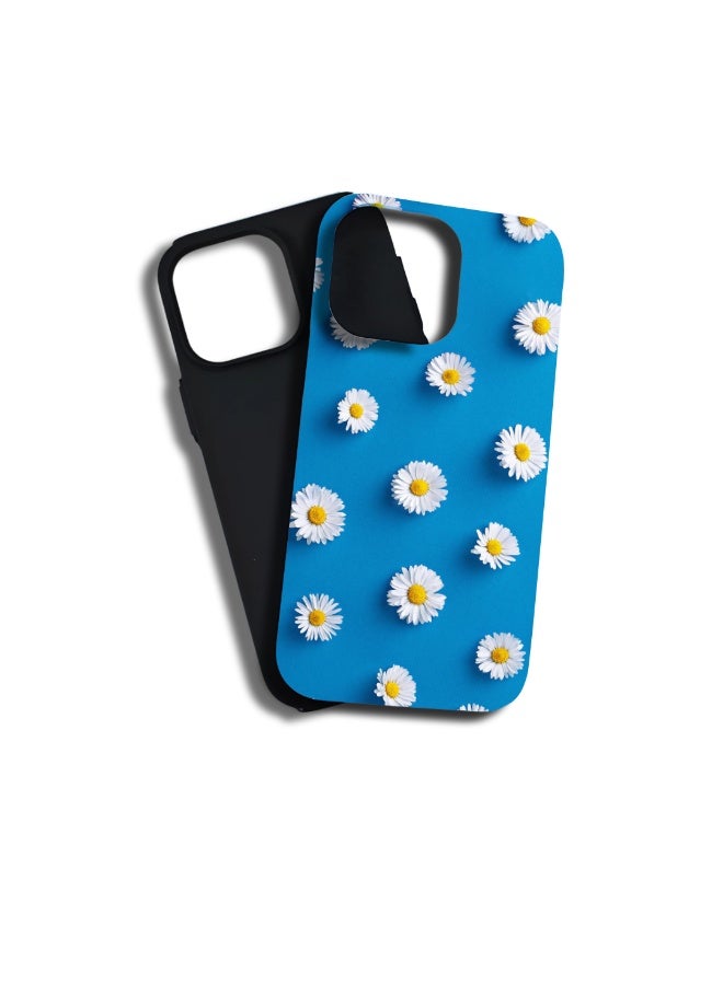 Blue Daisy Phone Case compatible for iPhone 14 Pro | MagSafe Compatible | Slim Flower Phone Cover with 360° Full Shock Protection - Image 3