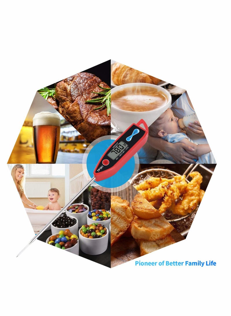 Digital Instant Read Meat Thermometer - Waterproof Kitchen Tool for Cooking, Candy, and Liquids - Image 3
