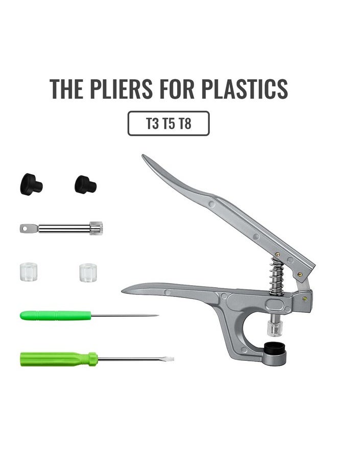 Tenalleys Snap Pliers for Crafts Clothing, Hand-held Pliers Tool for Snaps Buttons, No-Sew Button Snap Fastener Press Attacher Punch for T3 T5 T8 Snaps  - Image 3
