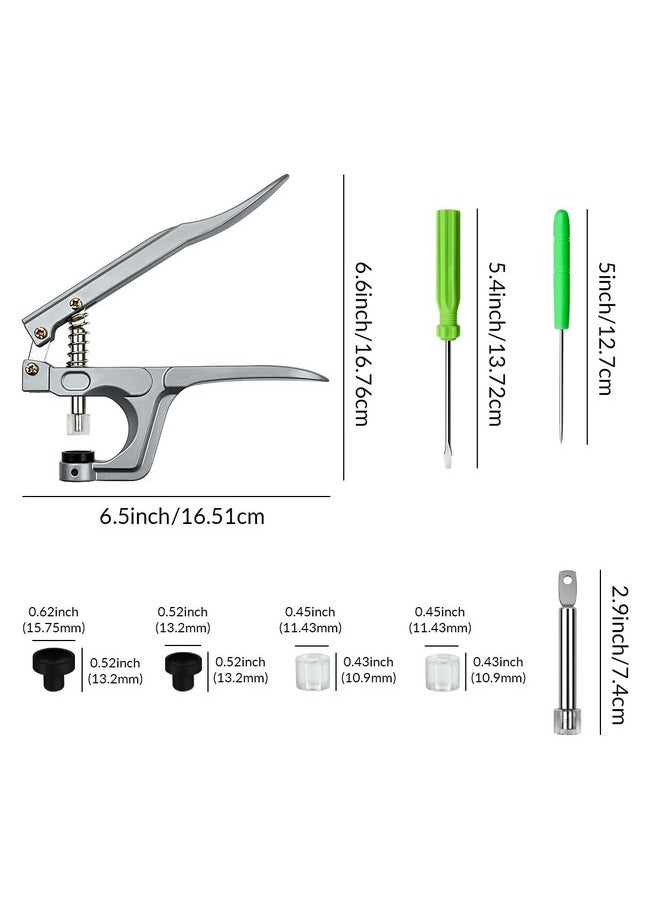 Tenalleys Snap Pliers for Crafts Clothing, Hand-held Pliers Tool for Snaps Buttons, No-Sew Button Snap Fastener Press Attacher Punch for T3 T5 T8 Snaps  - Image 4