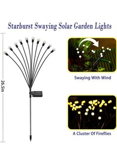 2 Pack Solar Garden Lights for Outdoor, Upgraded 10 LED Firefly Solar Swaying Lights, Sway by Wind, Waterproof Outdoor Lights Solar Powered for Yard Patio Pathway Decoration (Warm White) - pzsku/Z0660BD42EB630F3E9146Z/45/_/1736920355/88bda36b-b336-4115-945f-09b9d8c5f75a