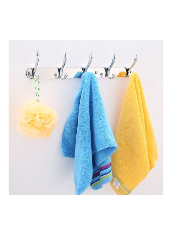 Multifunctional Wall Hanging Rack Hook Silver 460x40mm - Image 5