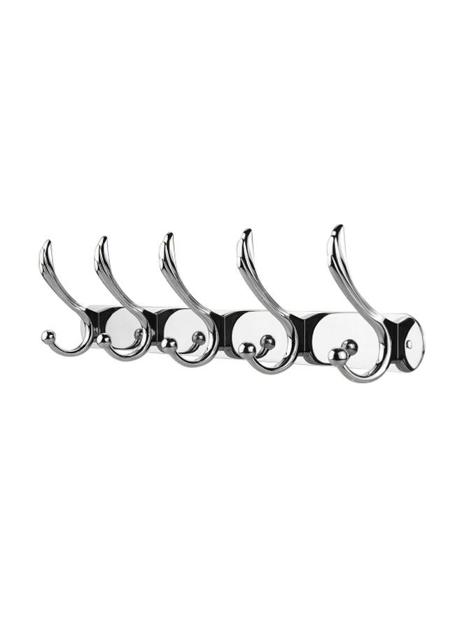 Multifunctional Wall Hanging Rack Hook Silver 460x40mm - Image 1