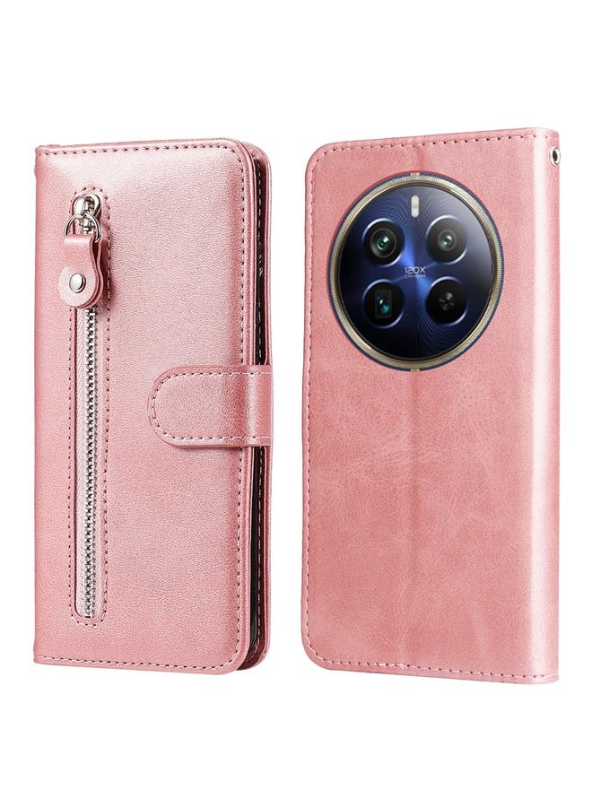 The Bros Case For Realme 13 Pro / 13 Pro+ / P1 Pro Global Fashion Calf Texture Zipper Leather Phone Case