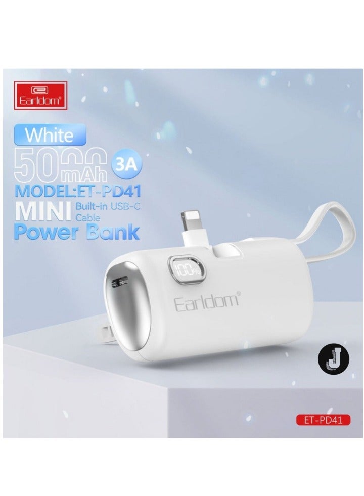 JAJEEK "New Mini 5000mAh Power Bank – 22.5W Fast Charging Portable PD41 Powerbank" - Image 2