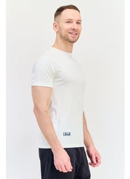 RBX Men Sportswear Fit Short Sleeves Running T-Shirt, Ivory  - Image 2