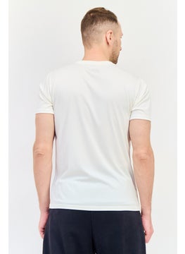 RBX Men Sportswear Fit Short Sleeves Running T-Shirt, Ivory  - Image 3