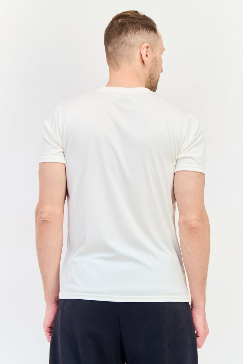 RBX Men Sportswear Fit Short Sleeves Running T-Shirt, Ivory  - Image 3