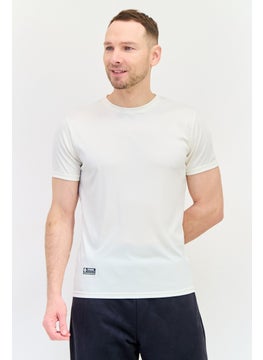 RBX Men Sportswear Fit Short Sleeves Running T-Shirt, Ivory  - Image 1