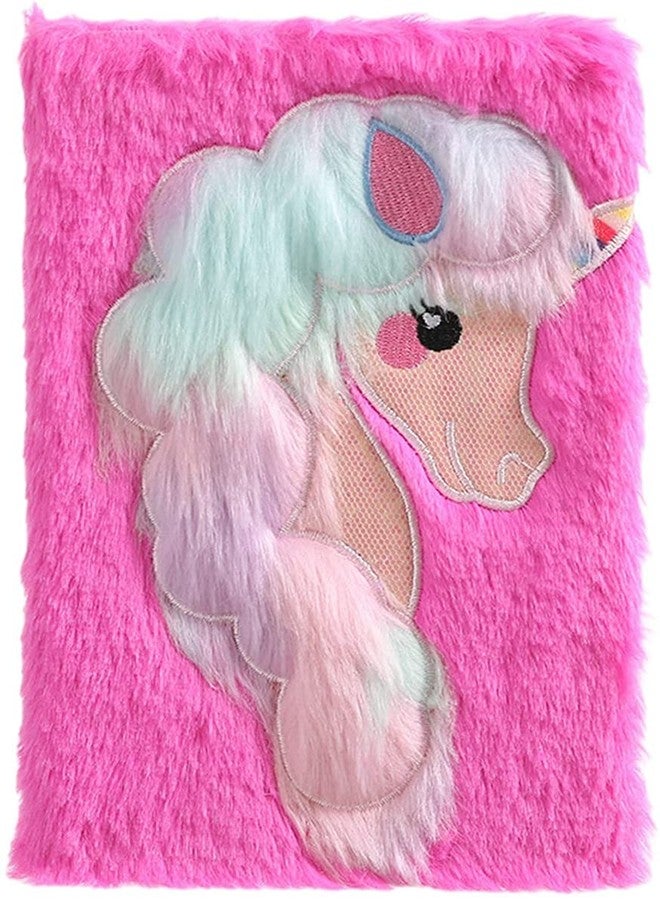 SAMVARDHAN Fluffy Plush Diary,Plush Notebook Diary,Plush Unicorn Notebook,Lovely Unicorn Fluffy Notebook,Unicorn Journal 80 Pages for Writing and Drawing Birthday Christmas Gifts - Image 1