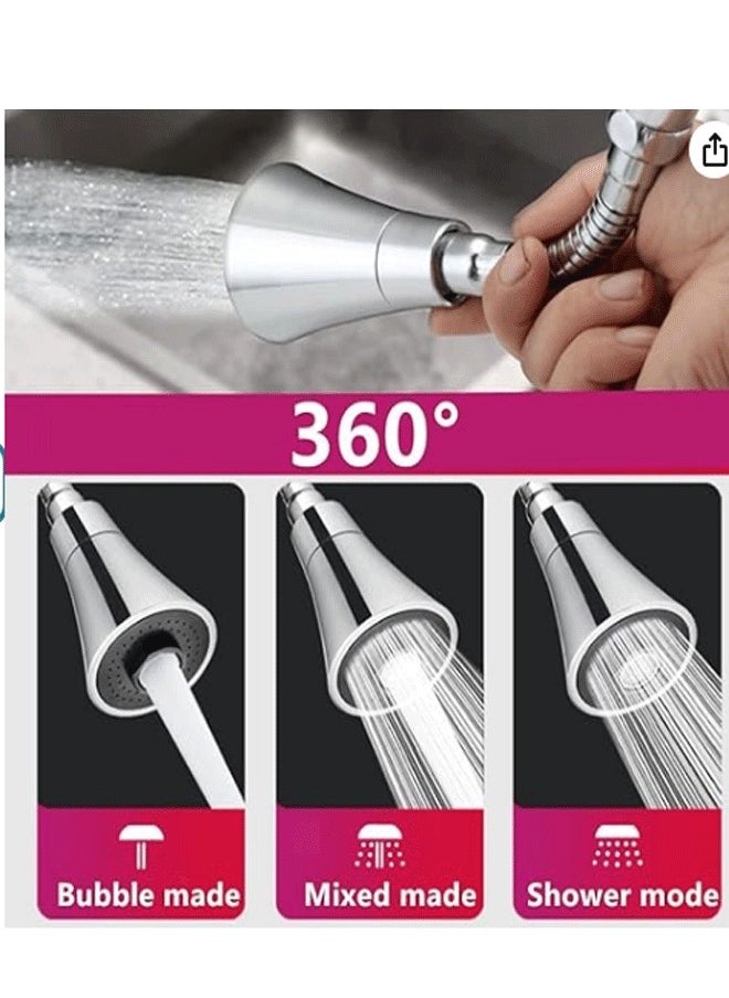 Generic 360-degree Rotating Faucet Aerator, Extended Kitchen Faucet Sprayer, Aerator, Splash Filter, Movable Water Saving Tap Faucet Extender Kitchen/Bathroom  - Image 5