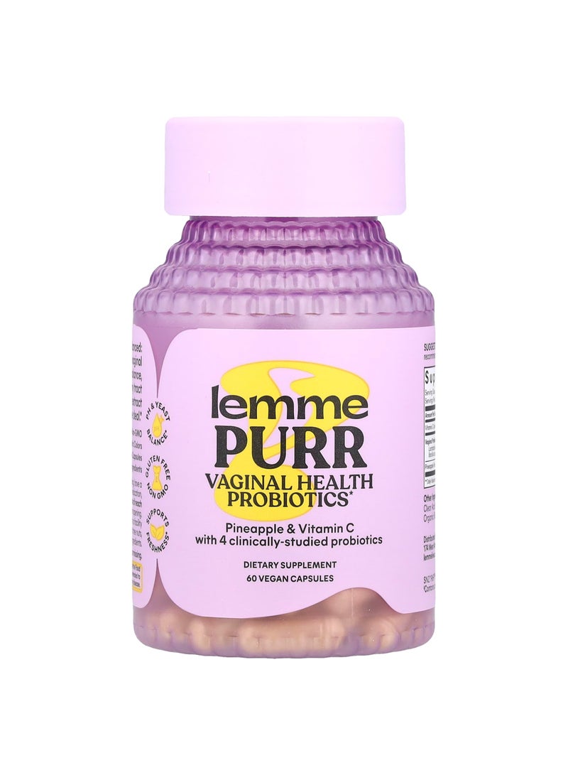 Purr, Vaginal Health Probiotics, 60 Vegan Capsules