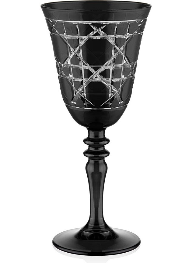 Gloria Black Hand Cut Glass Goblet - pzsku/Z0661194B11A5A5403F33Z/45/_/1725724073/614c8e41-b4c0-4ce1-9ec4-4174fdfb71f9