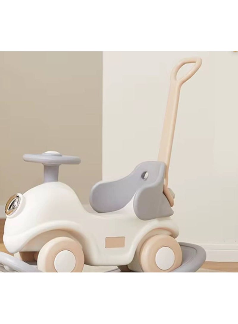 لعبة ركوب الدراجة3 في 1 على شكل سيارة هزاز للأطفال الصغار في الأماكن المغلقة والمفتوحة، لعبة هزازة للأطفال قابلة للإزالة القاعدة لتتحول الى سيارة دف - Image 1
