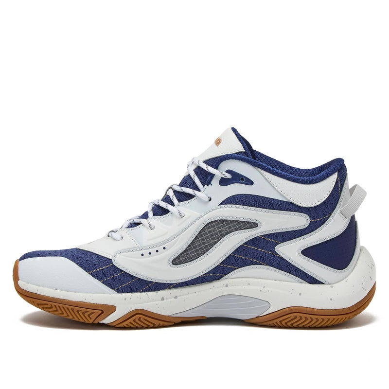 SHAQ Speed Demon 2.0 High Top Basketball Shoes for Men, Indoor or Outdoor Court Basketball Mens Sneakers - Black or White and Blue Size 8 to 13 - White/Dark Blue, 10 Medium - Image 3