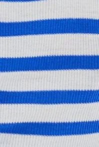 Liquorish Striped Crop Jumper in Navy and White