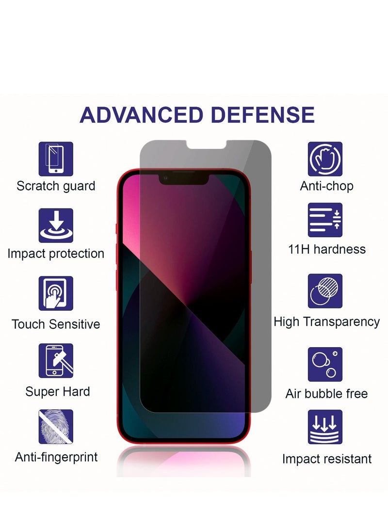 PRIMEEIGHT iPhone 13 Mini Privacy Screen Protector 5.4 Inch Display - Ultra Thin 9H Hardness Tempered Glass iPhone 13 Mini Pack of 2 - Easy to Install HD Privacy Screen. - Image 2