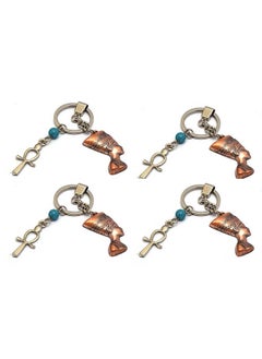 4 pieces Burnt Red with ankh key
