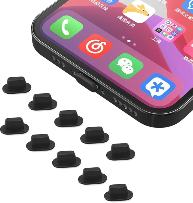 iKammo 10 Pack iPhone Dust Port Plugs, Lightning Charging Port Cover for iPhone 13 12 Mini Pro Max, 11, X, XS, XR, 8 7 6 Plus, iPad, iPhone Charging Port Dust Plugs Set