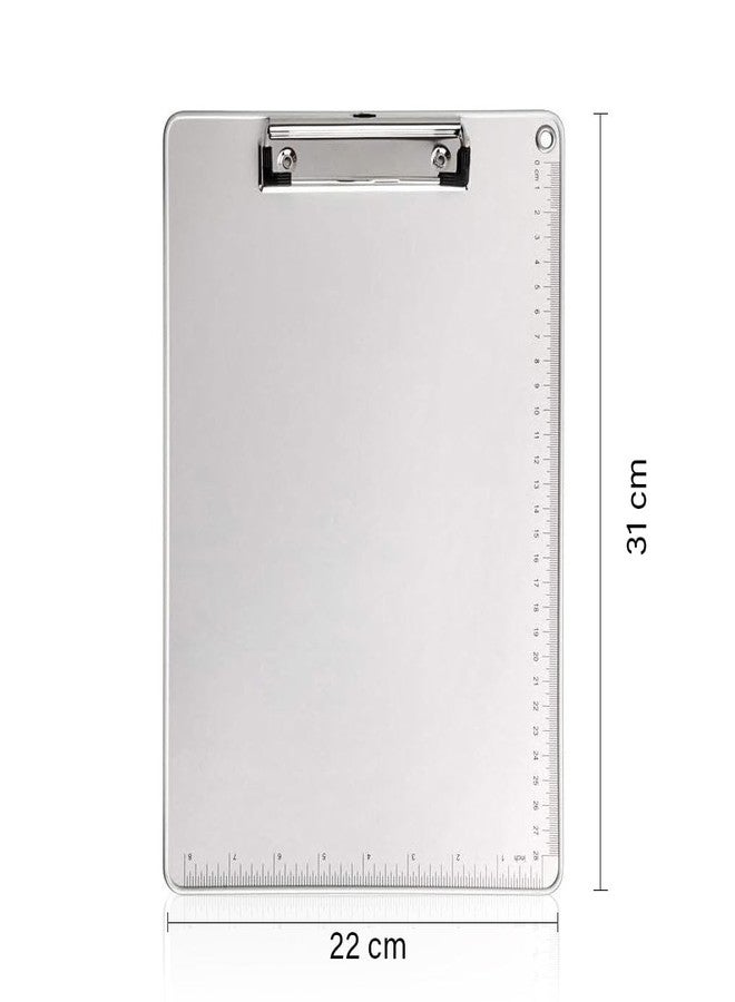 oddpod™ Glosen Premium Aluminium Finish A4 Clip Pad/Clipboard with Low Profile Clip for Paper and Document Storage & Organisation for Home, School & Office - Image 3