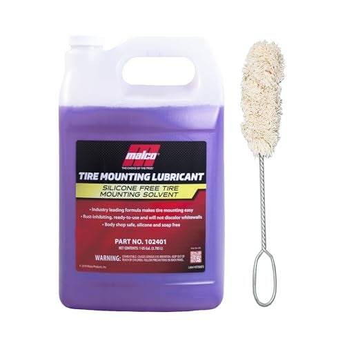 Malco Tire Mounting & Demounting Lubricant with Applicator - Automotive, Truck, Farm & Heavy-Duty Construction Tires/Improved Bead Seal/Rust Protection/Silicone & Soap Free / 1 Gal (102401) - Image 1