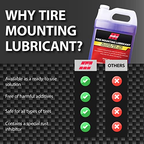 Malco Tire Mounting & Demounting Lubricant with Applicator - Automotive, Truck, Farm & Heavy-Duty Construction Tires/Improved Bead Seal/Rust Protection/Silicone & Soap Free / 1 Gal (102401) - Image 5
