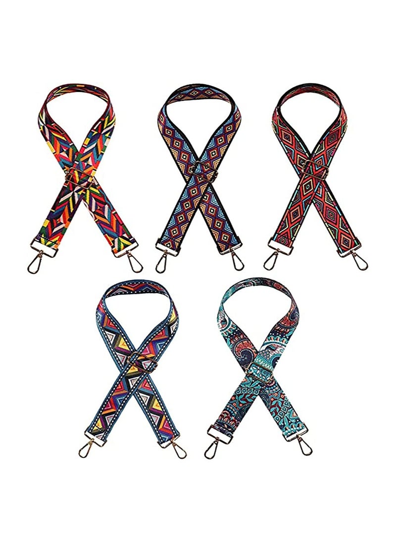 Generic - 5 Pcs Purse Strap Replacement Adjustable Wide Shoulder Crossbody Handbags Canvas Shoulder Bag Guitar Straps Belt - Image 1