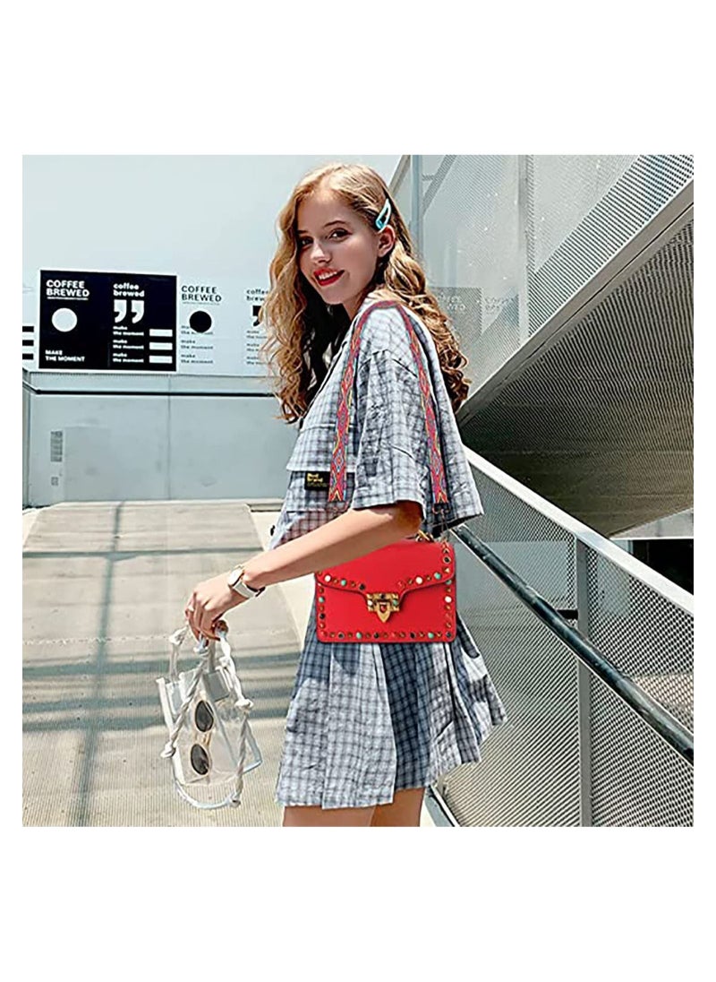 Generic - 5 Pcs Purse Strap Replacement Adjustable Wide Shoulder Crossbody Handbags Canvas Shoulder Bag Guitar Straps Belt - Image 1
