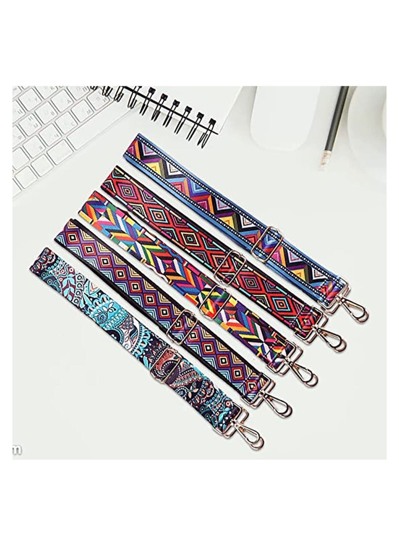 Generic - 5 Pcs Purse Strap Replacement Adjustable Wide Shoulder Crossbody Handbags Canvas Shoulder Bag Guitar Straps Belt - Image 1