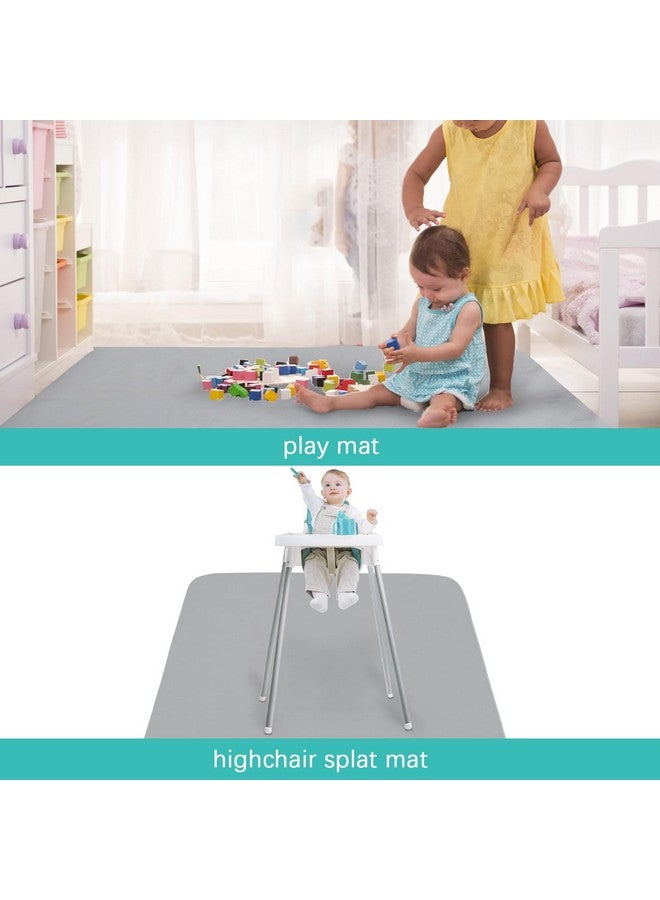 Biloban Splat Mat 2 Pack for Under High Chair & Arts & Crafts & Eating Mess, Waterproof 42''×46'' Baby Playtime Anti-Slip High Chair Mat for Floor or Table, Reusable & Portable Splash Mat - Image 4