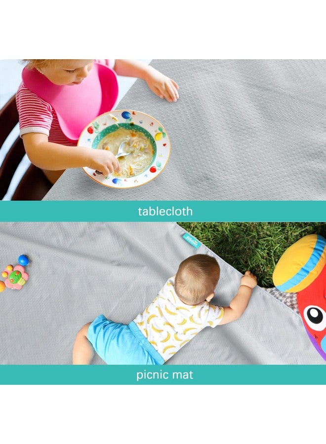 Biloban Splat Mat 2 Pack for Under High Chair & Arts & Crafts & Eating Mess, Waterproof 42''×46'' Baby Playtime Anti-Slip High Chair Mat for Floor or Table, Reusable & Portable Splash Mat - Image 3