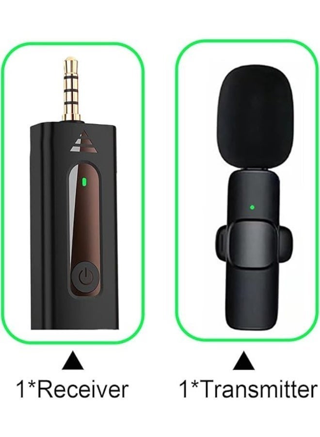 K-35 Wireless Collar Microphone Lapel Lavalier Omnidirectional Mic Plug and Play Mike for Vlogging Interview Live Streaming YouTube Compatible with BT Speakers, DSLR Camera - Image 2