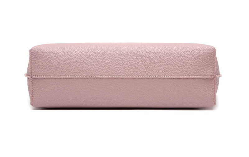 Dreubea Women's Soft Faux Leather Tote Shoulder Bag from, Big Capacity Tassel Handbag Baby Pink - Image 5