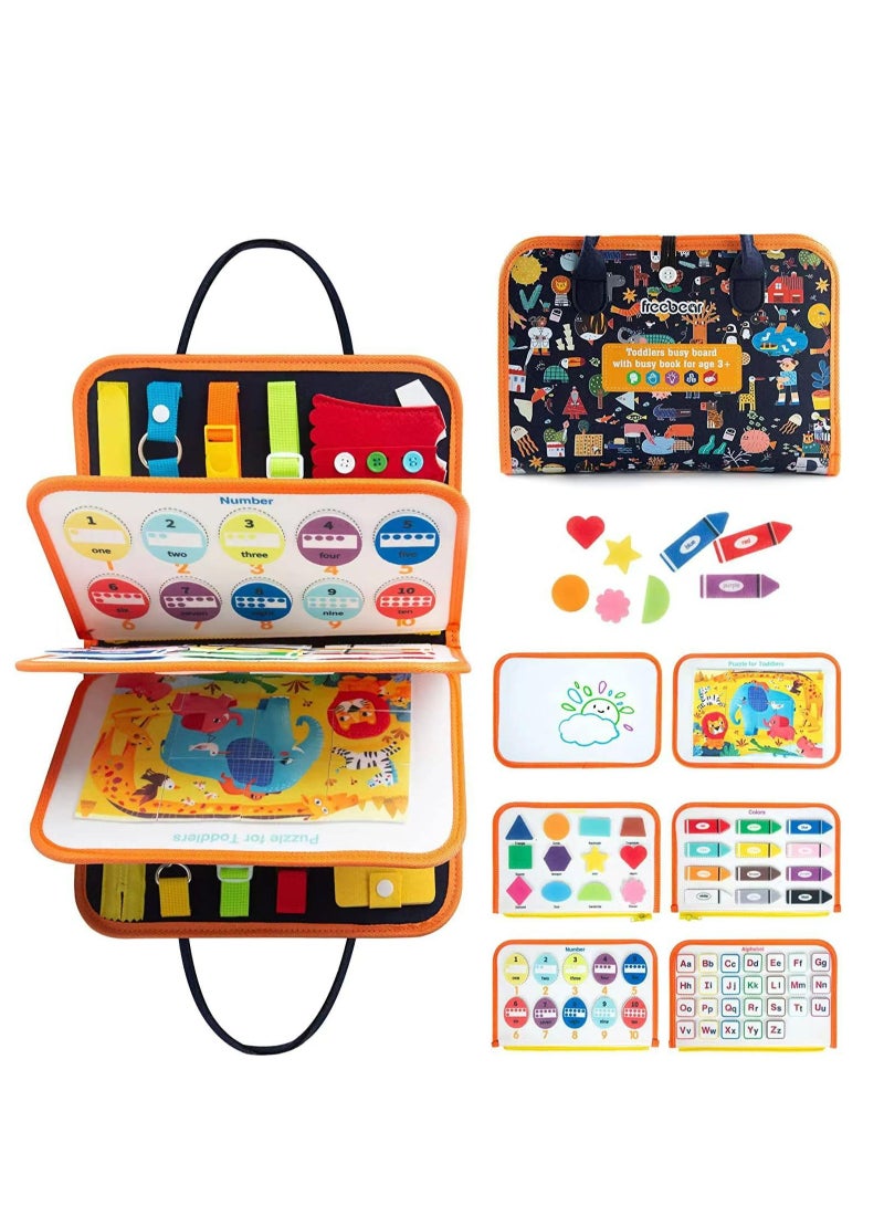 Toddler Busy Board Montessori Toy Sensory Travel Educational Toys for Learning Gift - Image 1