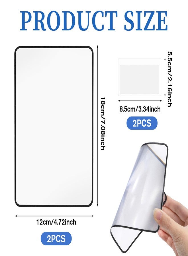 LIQWEI 4Pcs 3X 5X Page Magnifying Sheet Clear Lightweight Magnifier Flat Plastic Optical Fresnel Lens Handy Card Size Magnifier Bookmark for Low Vision Reading Small Prints, Maps and Books - Image 2
