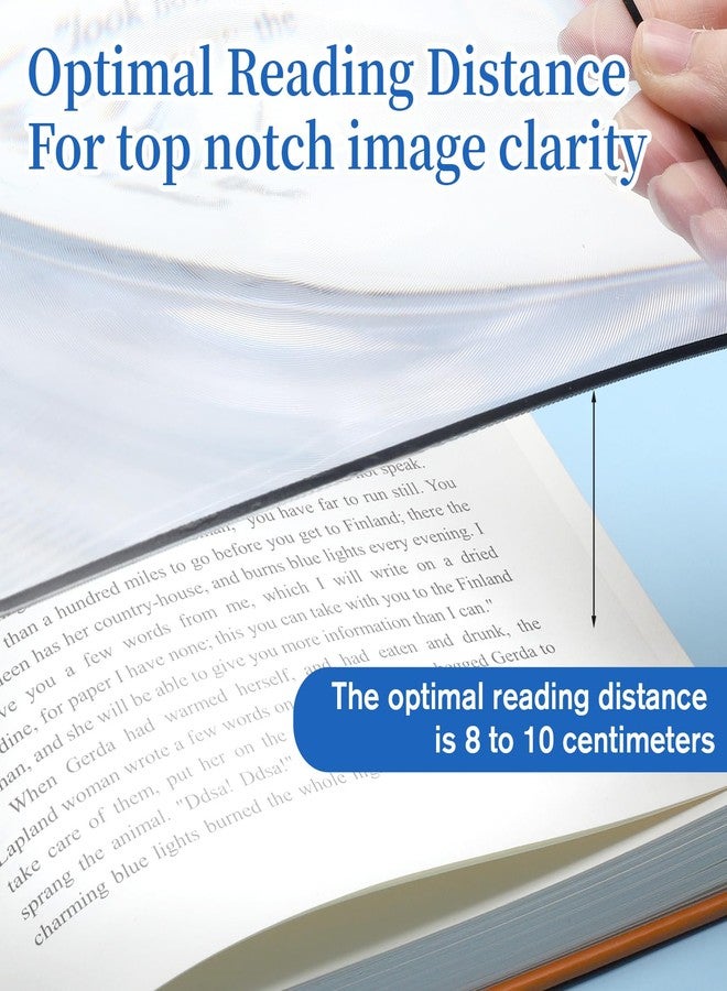 LIQWEI 4Pcs 3X 5X Page Magnifying Sheet Clear Lightweight Magnifier Flat Plastic Optical Fresnel Lens Handy Card Size Magnifier Bookmark for Low Vision Reading Small Prints, Maps and Books - Image 5