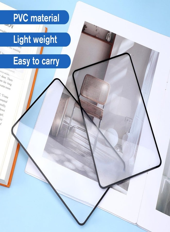 LIQWEI 4Pcs 3X 5X Page Magnifying Sheet Clear Lightweight Magnifier Flat Plastic Optical Fresnel Lens Handy Card Size Magnifier Bookmark for Low Vision Reading Small Prints, Maps and Books - Image 3