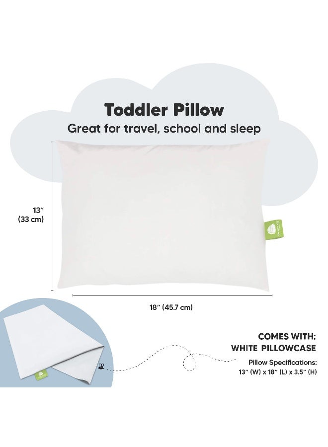 KeaBabies Toddler Pillow with Pillowcase, Kids Travel Bed Pillow, Meadow - Image 2