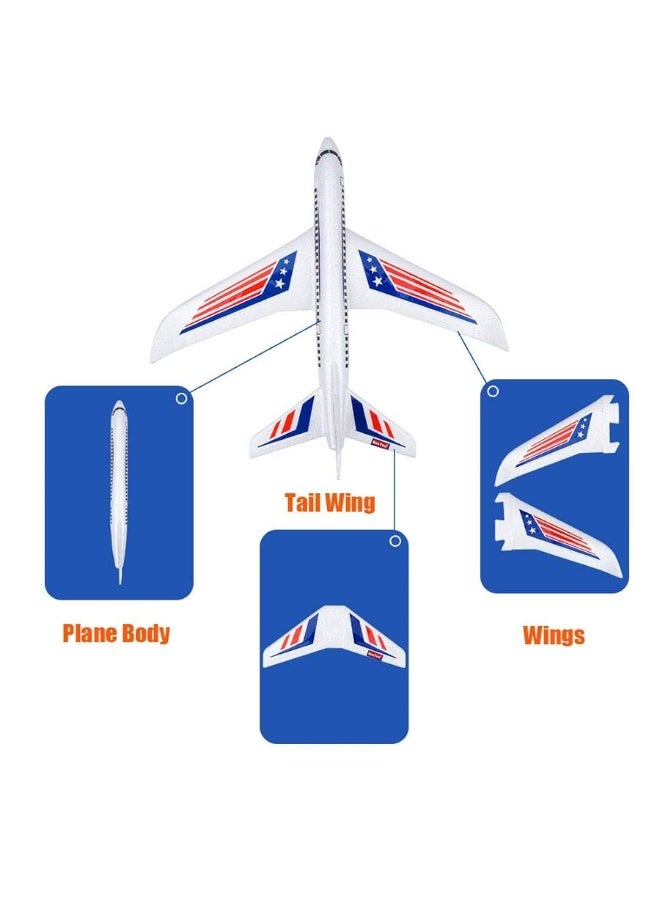 BooTaa Toy Airplanes, 2 Pack 20" Airplane Toys, Outdoor Kids Toys, Large Foam Plane Glider, Outside Toys, Birthday Gifts/Toys for 3 4 5 6 7 8 9 10 Year Old Boys Girls, Outdoor Yard Games for Kids - Image 4
